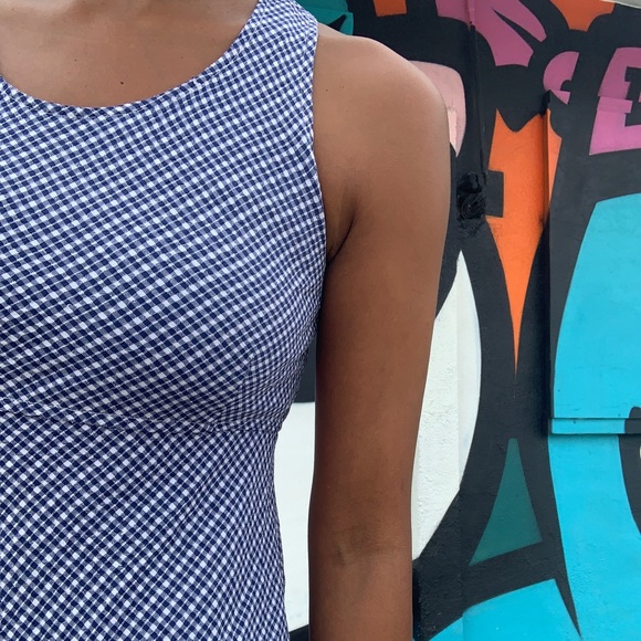 Blue gingham maxi dress - Picture 4 of 4